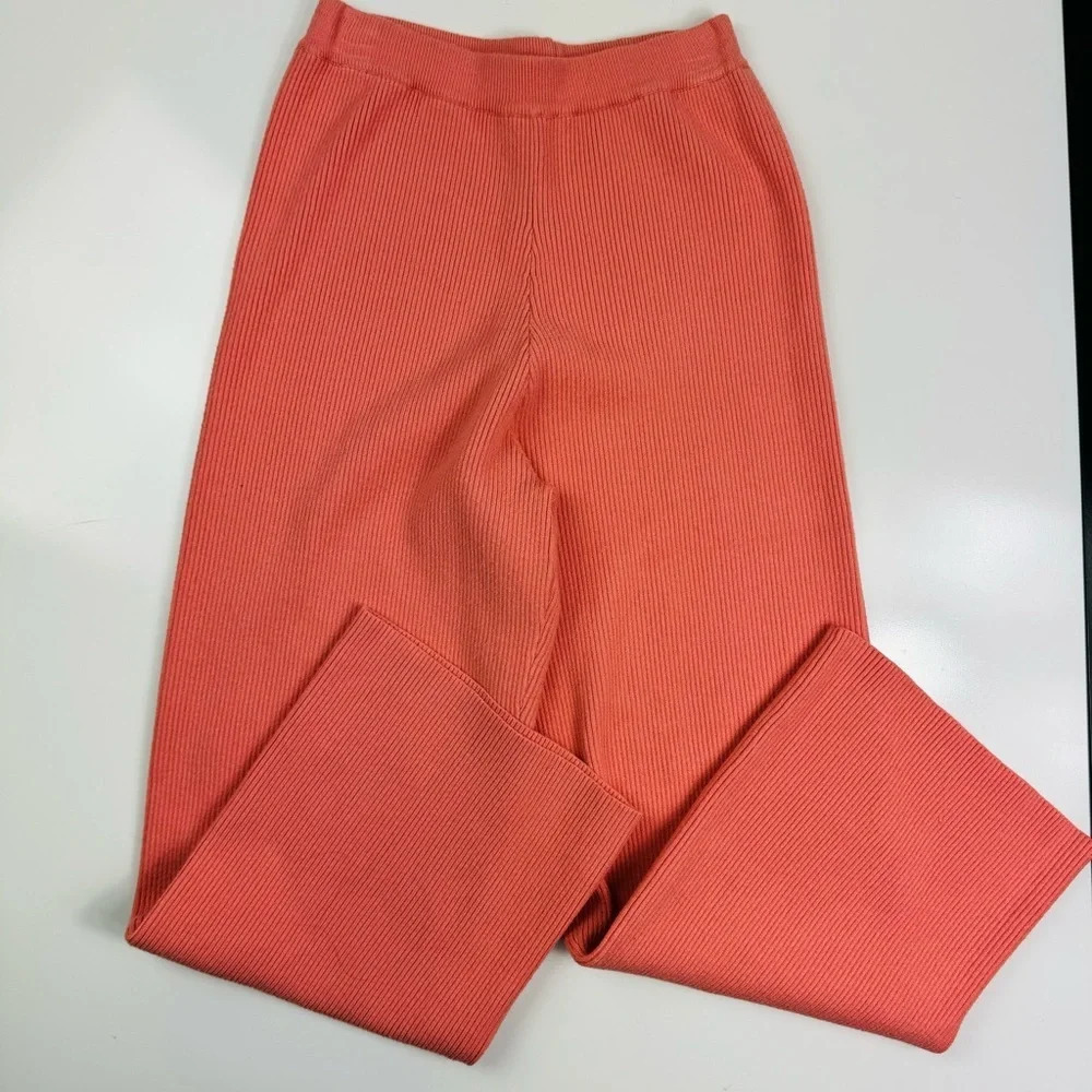 Nasty‎ Gal Ribbed Knit High Waisted Wide Leg Pants Size Small